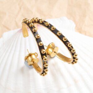 Julie Vos Gold SoHo Mixed Metal Hoop Earrings